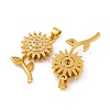 Brass Micro Pave Cubic Zirconia Pendants KK-E108-39G-2