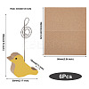 6Pcs 6 Style Animal Wood Name Card Holder ODIS-KS0001-02-3