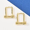 Brass Micro Pave Cubic Zirconia Lock Hoop Earrings EJEW-B146-01G-1