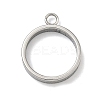 304 Stainless Steel Open Back Bezel Pendants STAS-B126-06B-P-1