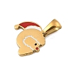 Christmas Theme 304 Stainless Steel Pendants STAS-R007-01G-G-2