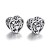 Hollow 925 Sterling Silver European Beads OPDL-L017-047TAS-1