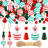 DIY Christmas Snowman Wood Pendant Decoration Making Kit DIY-GA0006-47-1