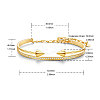 SHEGRACE Real 24K Gold Plated Brass Bracelets JB34B-2