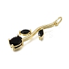 Brass Micro Pave Cubic Zirconia Pendants CU-CBA108A-02G-2