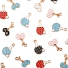 40Pcs 8 Styles Alloy Enamel Pendants ENAM-FS0002-54-3
