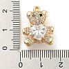Brass Micro Cubic Zirconia Pendants KK-Q789-34G-3