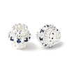 Brass Micro Pave Cubic Zirconia European Beads KK-U067-07S-2