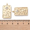 Brass Micro Pave Cubic Zirconia Pendants KK-C079-05G-3