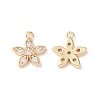 Brass Micro Pave Cubic Zirconia Pendants KK-I702-21G-1