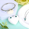 Rhinestone Twist Pendant Necklace & Diamond Bangle & Stud Earrings JEW101H-4