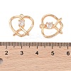 Brass with Glass Rhinestone Pendants KK-N254-64G-3