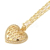 Brass Micro Pave Clear Cubic Zirconia Pendant Necklaces for Women NJEW-S429-05G-01-1