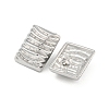 Non-Tarnish Rectangle 304 Stainless Steel Ear Studs EJEW-L290-023P-2