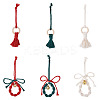 2 Sets 2 Style Christmas Theme Cotton Weave Pendant Decorations Sets HJEW-CF0001-11-1