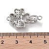 Rack Plating Brass Micro Pave Cubic Zirconia Fold Over Clasps ZIRC-P117-02B-P-3