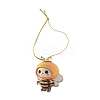 Cute Bees Acrylic Pendant Decoration HJEW-G026-01E-2