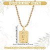 1Pc Brass with Cubic Zirconia Pendants Necklaces NJEW-LP0001-46E-G-2