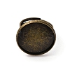 Brass Adjustable Ring Blank Base Cabochon Setting Components X-KK-O003-05AB-NF-3