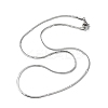 Non-Tarnish 304 Stainless Steel Flat Snake Chain Necklaces for Women LS-NJEW-D058-03P-1