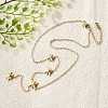 304 Stainless Steel Star Pendant Y Necklaces for Women LS-NJEW-Q026-01G-1