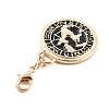 Tarot Alloy Enamel Pendant Decoration HJEW-P021-01B-G-2