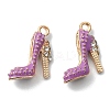 2Pcs Alloy Enamel Stilettos Pendants ENAM-YW0002-30C-1