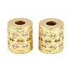 Soccer Seasons Brass Micro Pave Cubic Zirconia European Beads KK-D109-09C-G-1