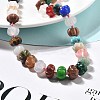 Pumpkin Natural & Synthetic Gemstone Beaded Necklace G-P563-06-2