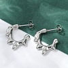 Non-Tarnish 304 Stainless Steel Melting Dripping Stud Earrings LS-EJEW-E199-08P-1
