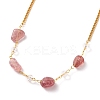 Nuggets Natural Gemstone Beaded Necklaces NJEW-JN03200-1-3