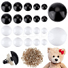 192 Sets 10 Styles Plastic Safety Eyes DIY-PH0017-93-1