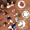 32Pcs 16 Colors Flower Chiffon Pendants FIND-TA0003-41-4
