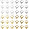 40Pcs 4 Colors Brass Ring Charm Connectors KK-TA0008-48-2