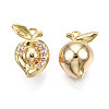Brass Micro Pave Cubic Zirconia Pendants KK-N231-240-2