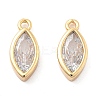 Brass Micro Pave Clear Cubic Zirconia Charms LS-KK-G516-27G-1