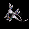 Dragonfly Alloy Rhinestone Brooch LS-PW-WG859D6-01-1