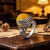 Zinc Alloy Resin Finger Rings for Women UQ0861-6-1