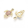 Alloy Rhinestone Connector Charms ALRI-T011-02-2