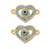 Brass Micro Pave Synthetic Turquoise Connector Charms GG-CBAE681-22G-1