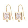 Brass Micro Pave Clear Cubic Zirconia Earring Hooks LS-KK-N267-36G-1