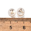 26Pcs 26 Styles Natural White Shell Disc Beads with Brass Slices BSHE-Z008-10-4