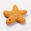 Synthetic Lava Rock Big Starfish/Sea Stars Pendants G-O025-05C-2