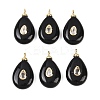 Natural Black Onyx(Dyed & Heated) Pendants G-Z134-01G-01-1