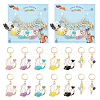 Alloy Enamel Pendant Locking Stitch Markers HJEW-AB00158-1