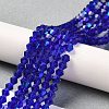 Transparent Electroplate Glass Beads Strands EGLA-A039-T3mm-L06-4