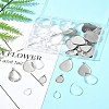 DIY Teardrop 304 Stainless Steel Pendant Making Kits DIY-FS0008-40-8