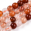 Natural Red Hematoid Quartz Beads Strands G-T140-4mm-01-2