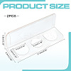 3-Slot Rectangle Acrylic Wall Mounted Comb Organizer Holder for Bathroom ODIS-WH0043-218B-2