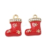 Christmas Alloy Enamel Pendants ENAM-I073-02G-02-1